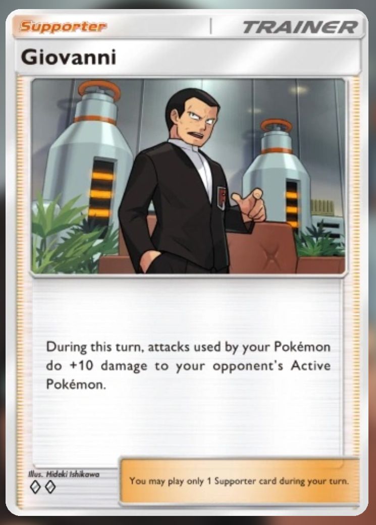 Giovanni from Genetic Apex in Pokemon Trading Card Game Pocket.