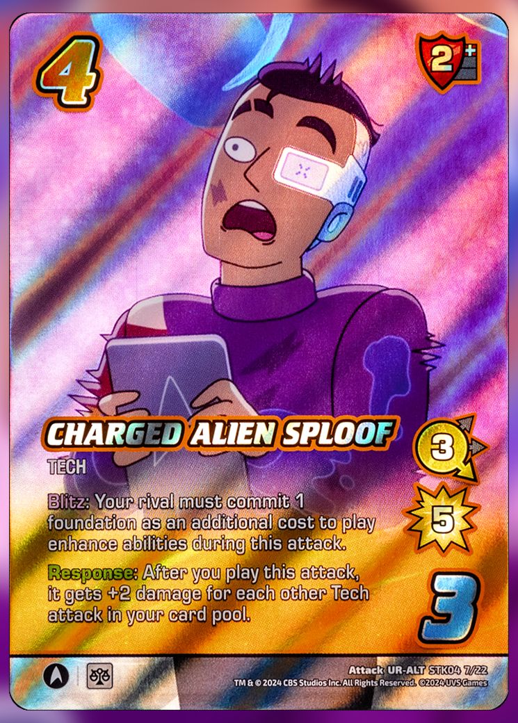 Charged Alien Sploof foil UniVersus Card.