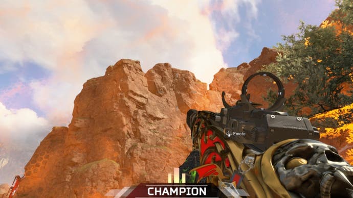 apex legends kings canyon launch royal apex champion win screen with devotion weapon