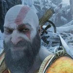 Kratos makes a sly expression in God of War Ragnarok