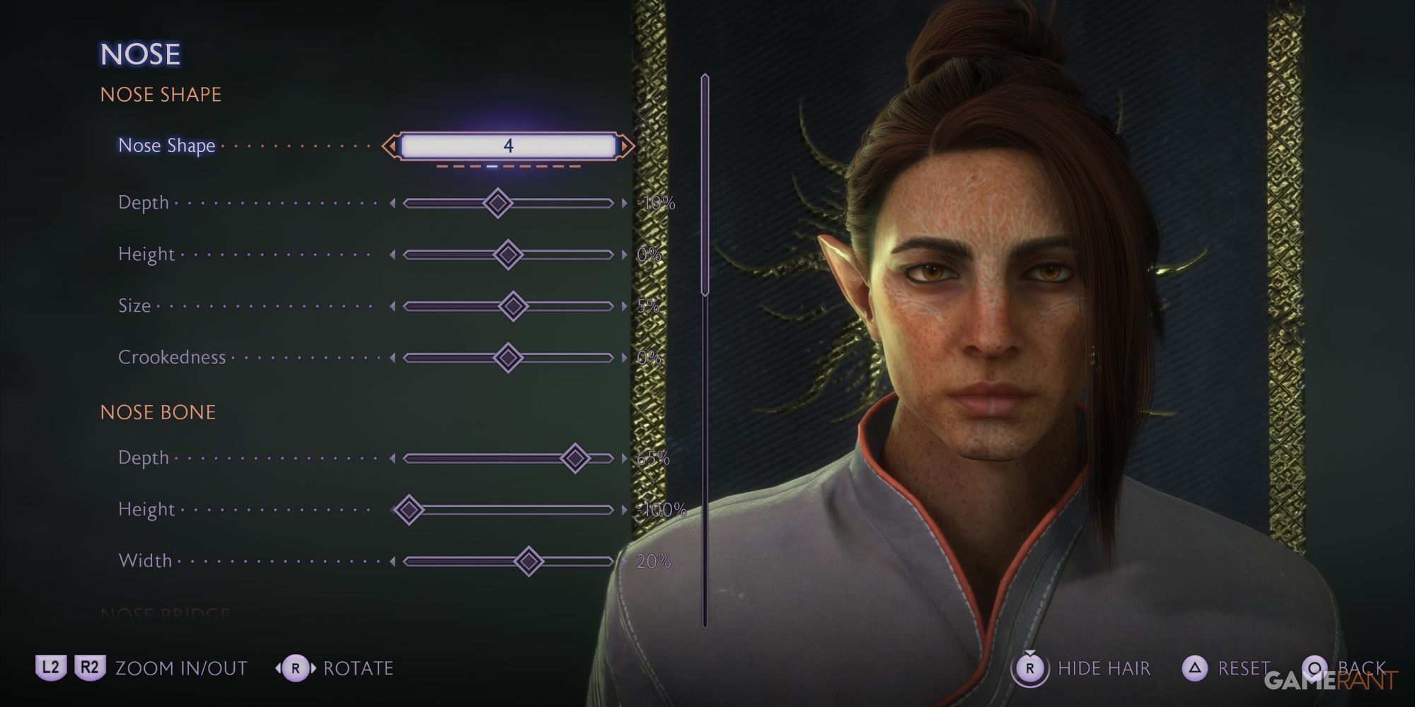 A player creating their Inquisitor in Dragon Age: The Veilguard