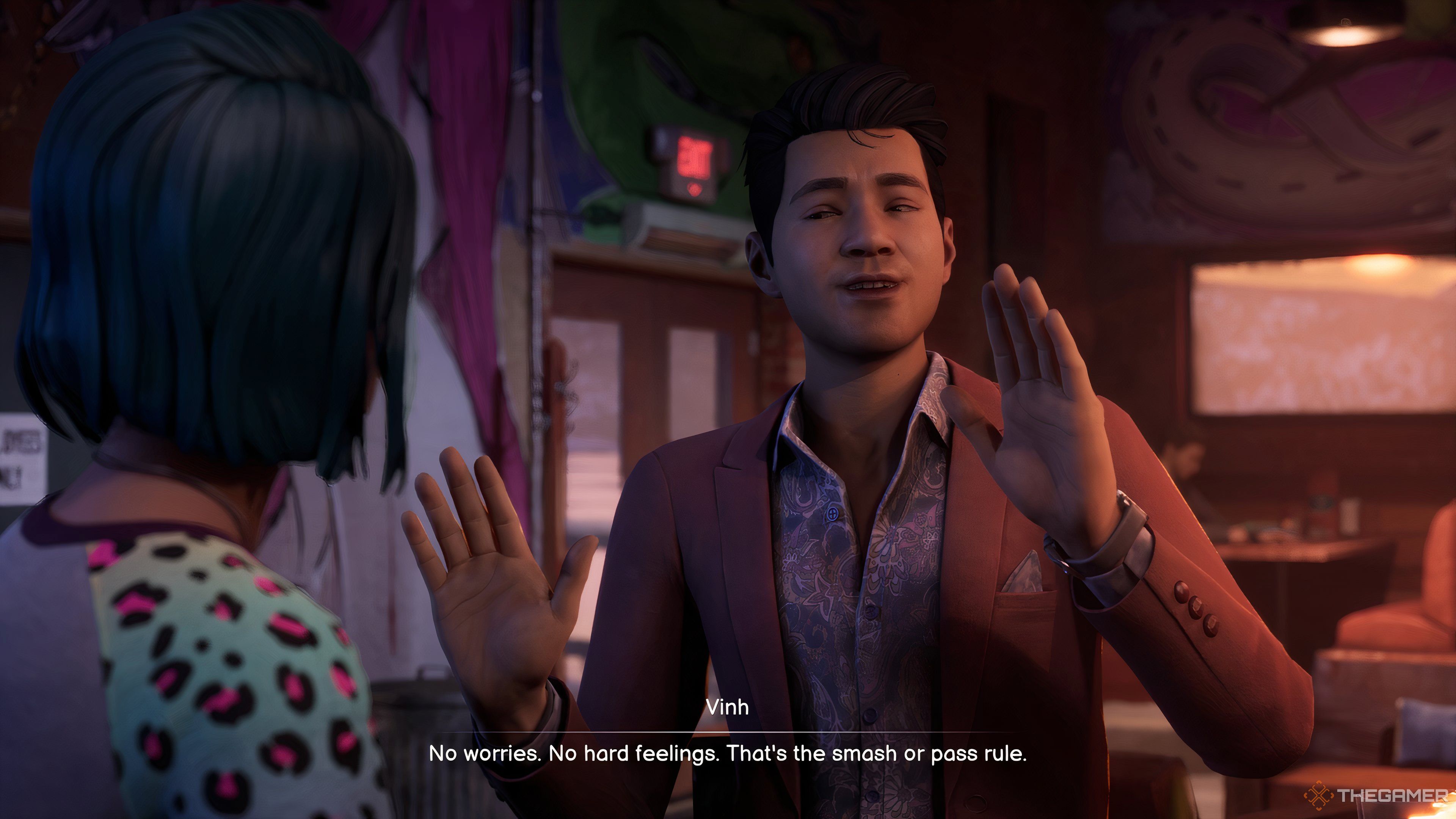 Vinh Saying No Hard Feelings About Saying No In Smash Or Pass In Life Is Strange: Double Exposure.