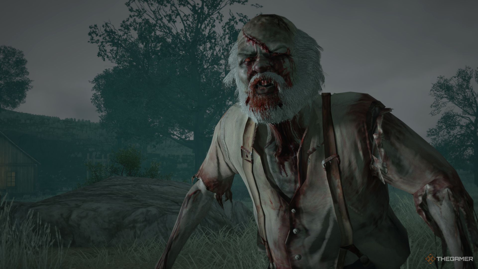 Red Dead Redemption Undead Nightmare screenshot of Uncle as a zombie.