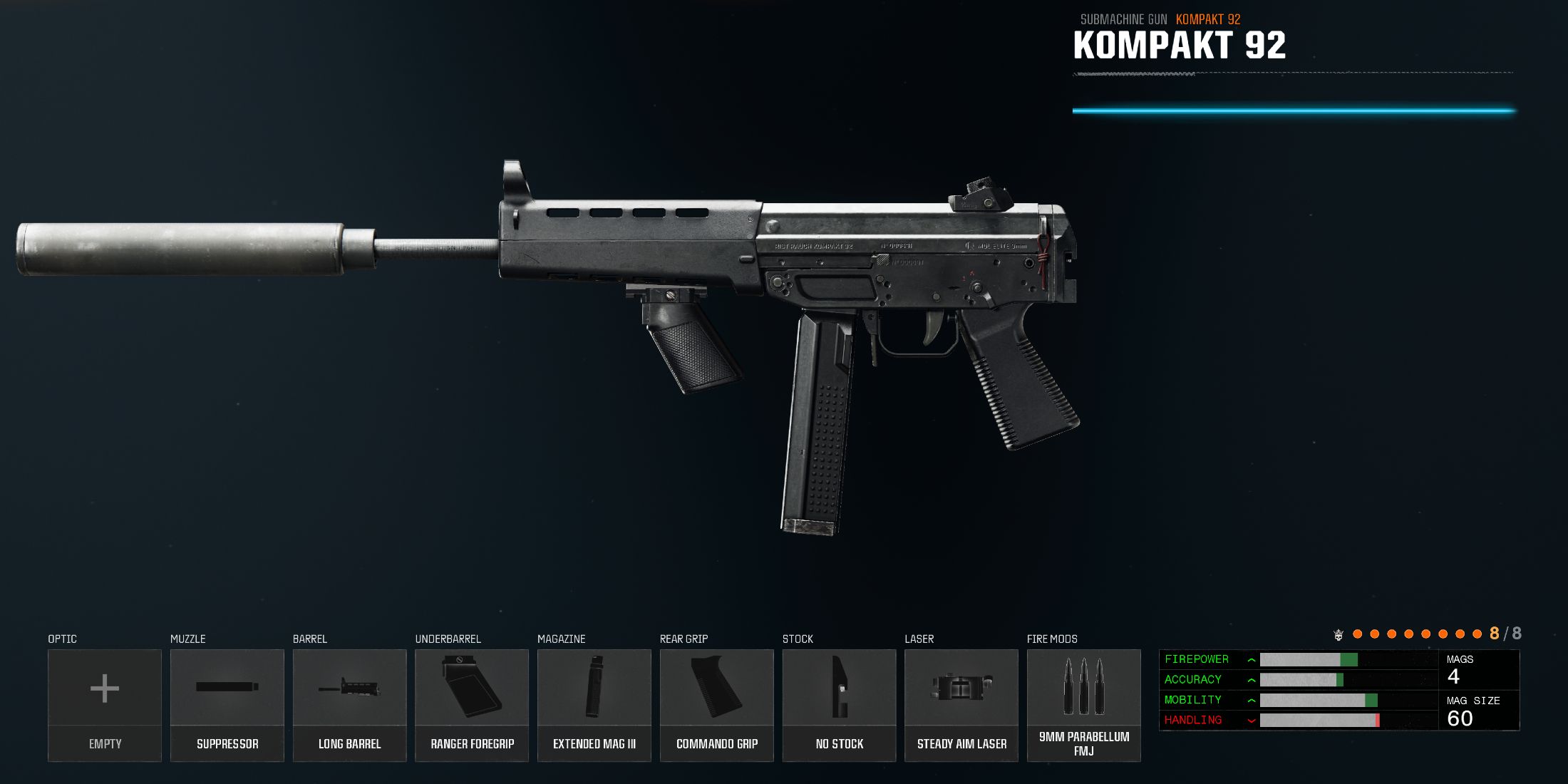 Screenshot showcasing the best Kompakt 92 build for Black Ops 6 Zombies 