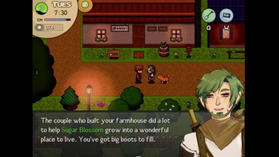 Games like Stardew Valley - World's Dawn: You are introduced to NPCs who started the farm you are looking after