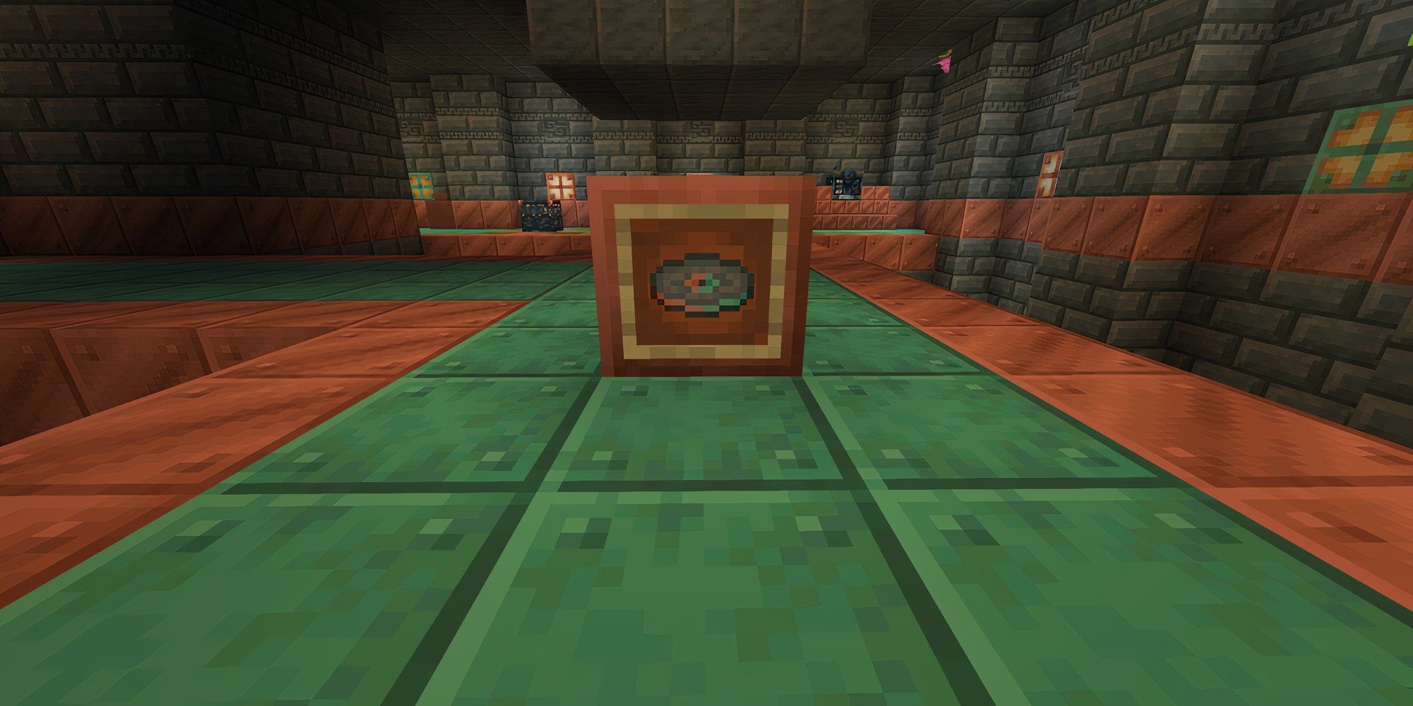 Screenshot in Trial Chambers of Precipice - Minecraft Music Disc.