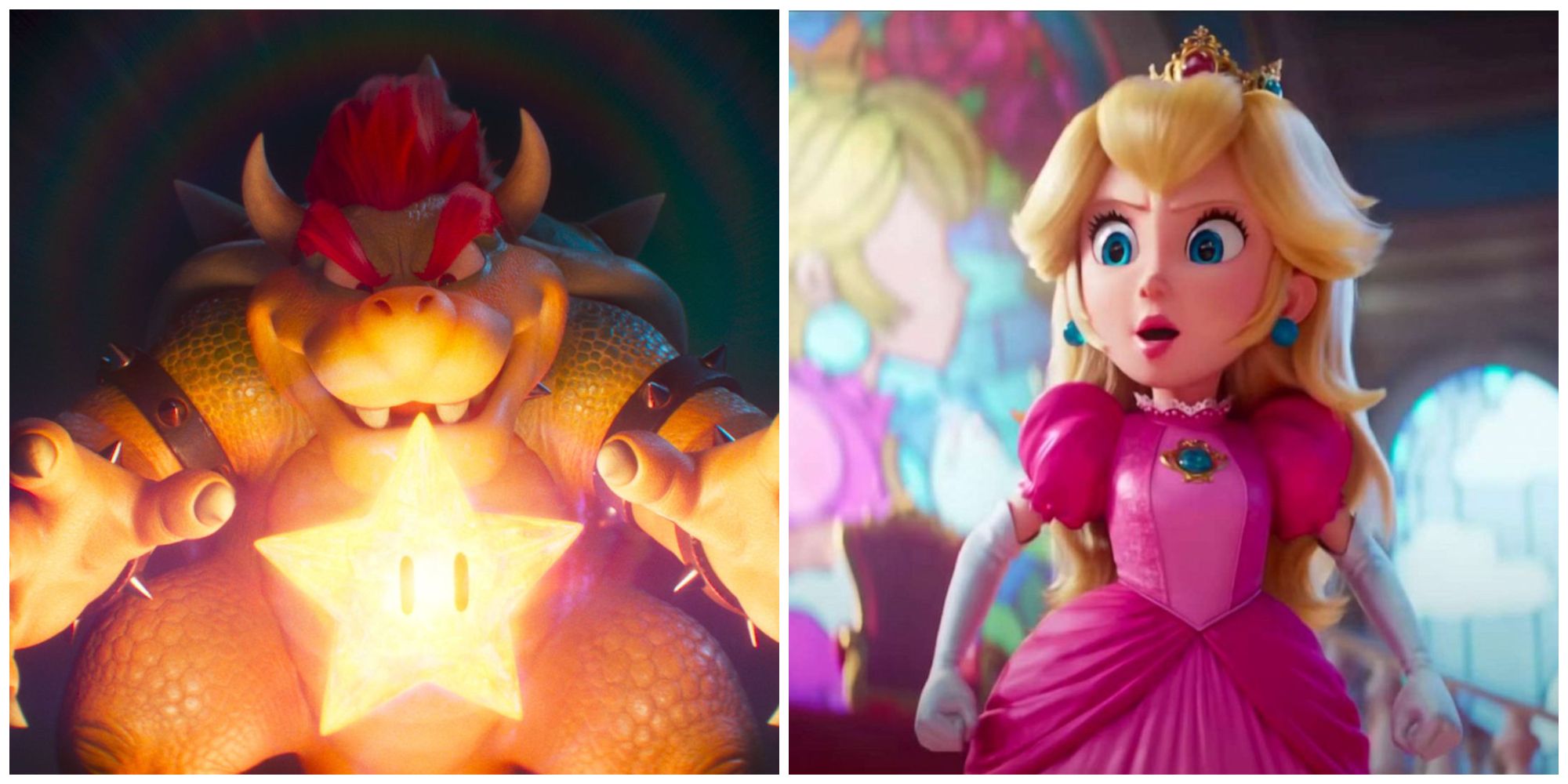 super mario bros movie bowser and peach