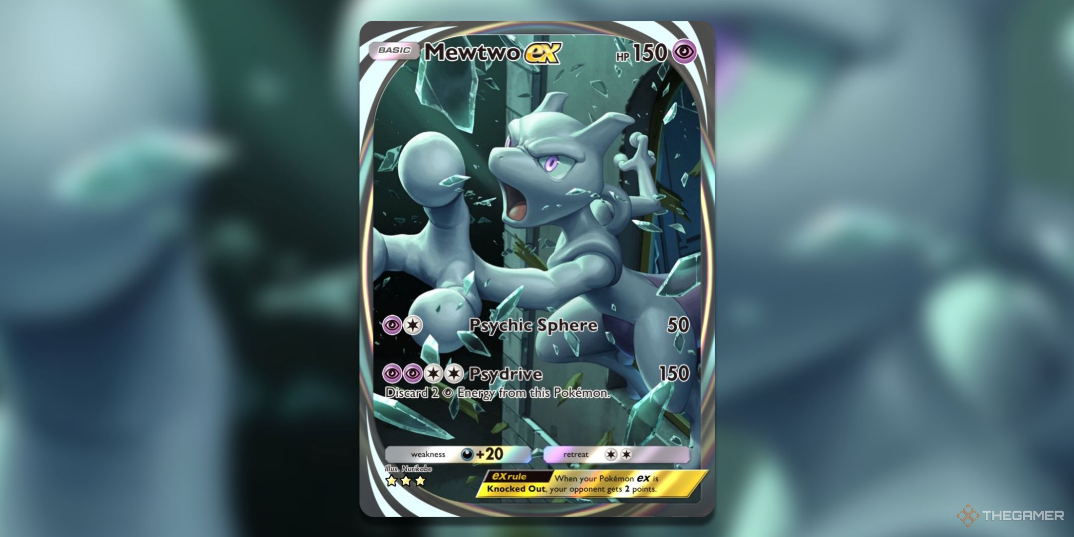 Mewtwo ex Immersive Pokemon TCG Pocket Card Art.