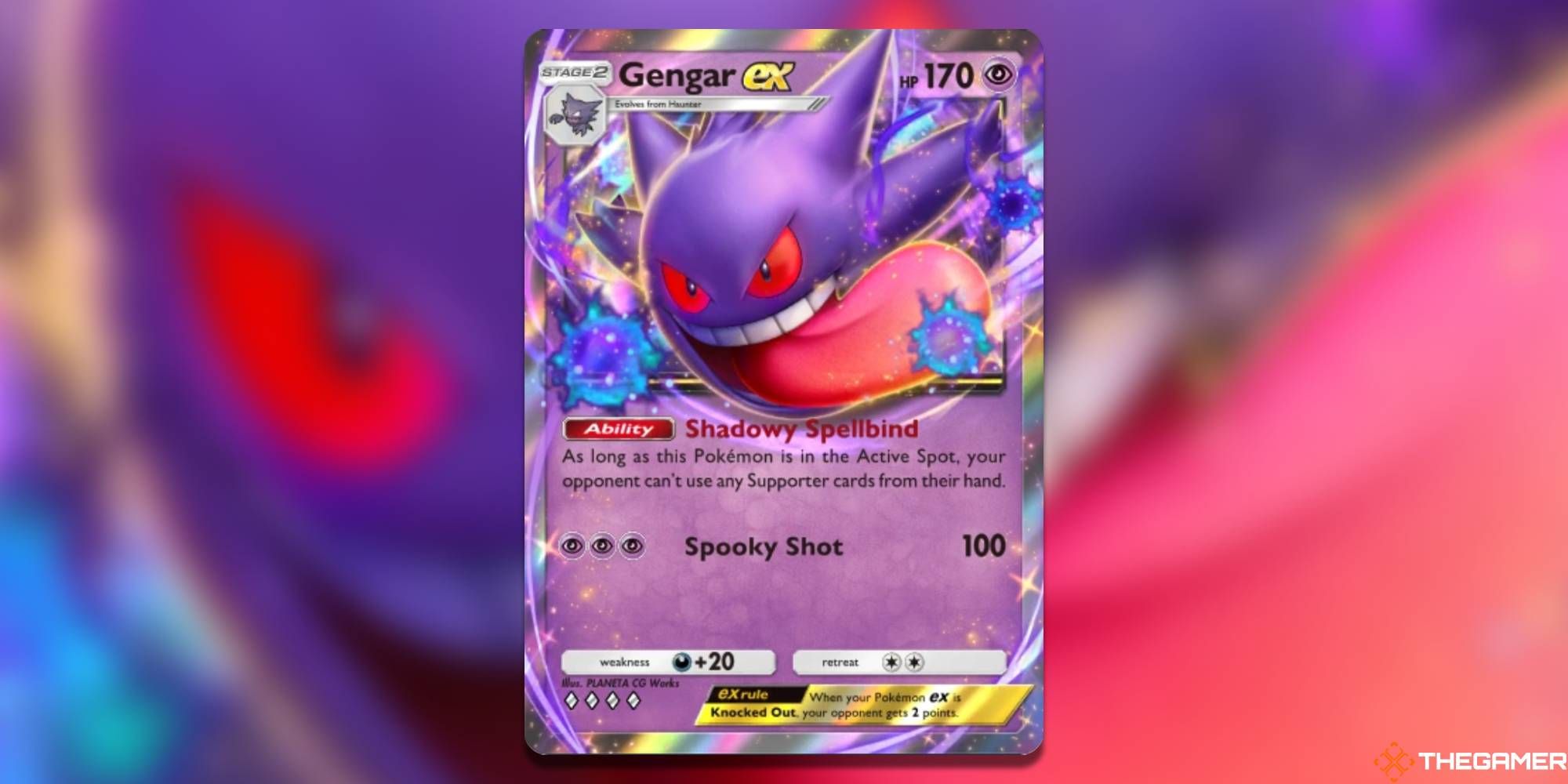 Gengar Ex from Pokemon Pocket.