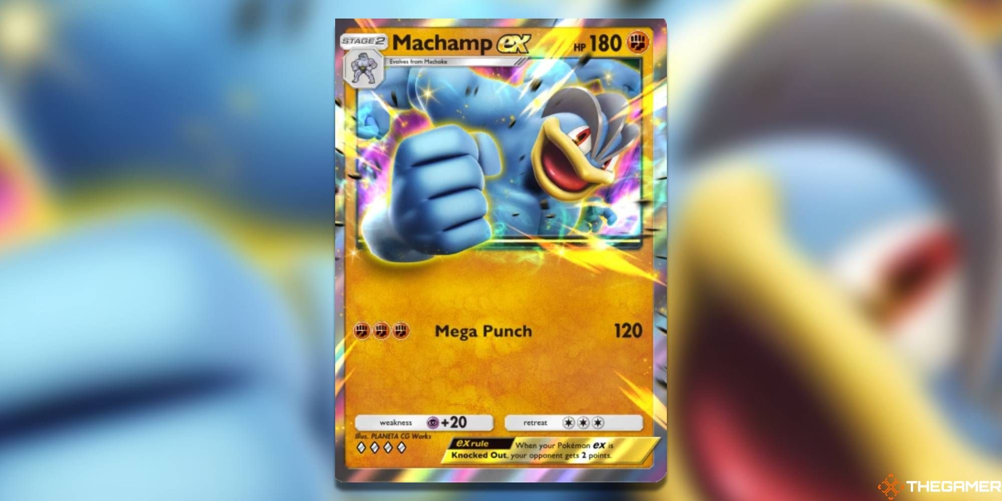 Machamp Ex from Pokemon Pocket.