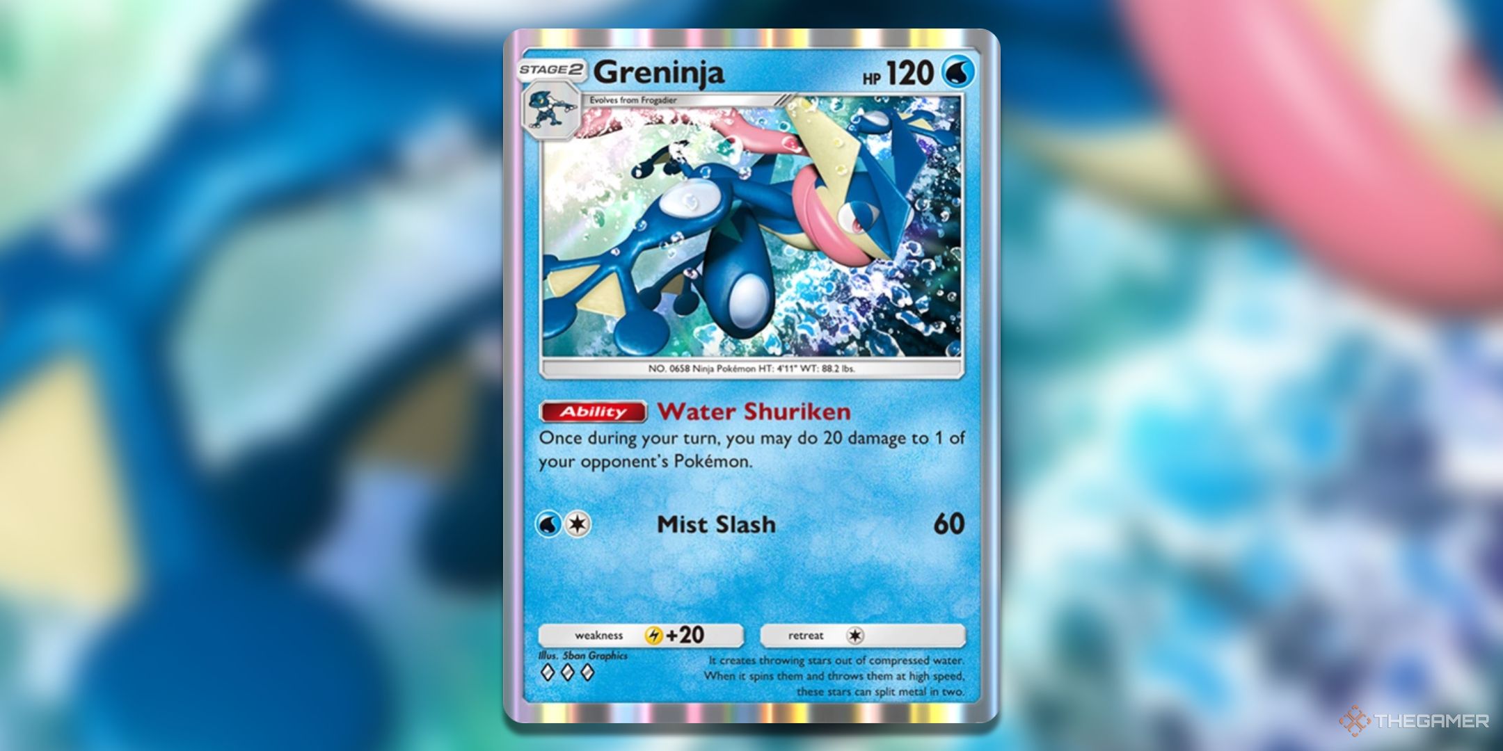 Greninja Pokemon TCG Pocket Card Art.