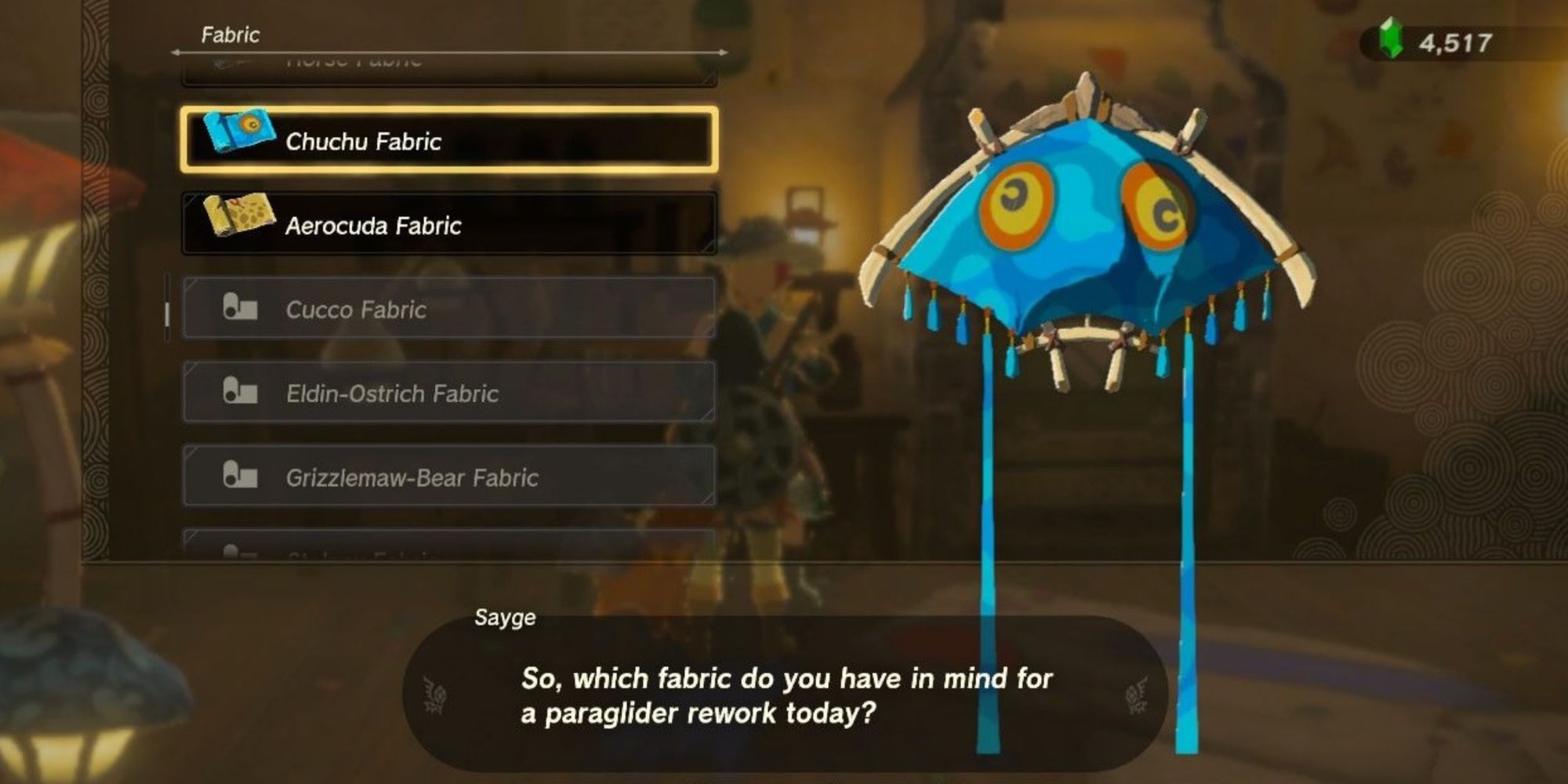 unlocking more paraglider options in zelda tears of the kingdom