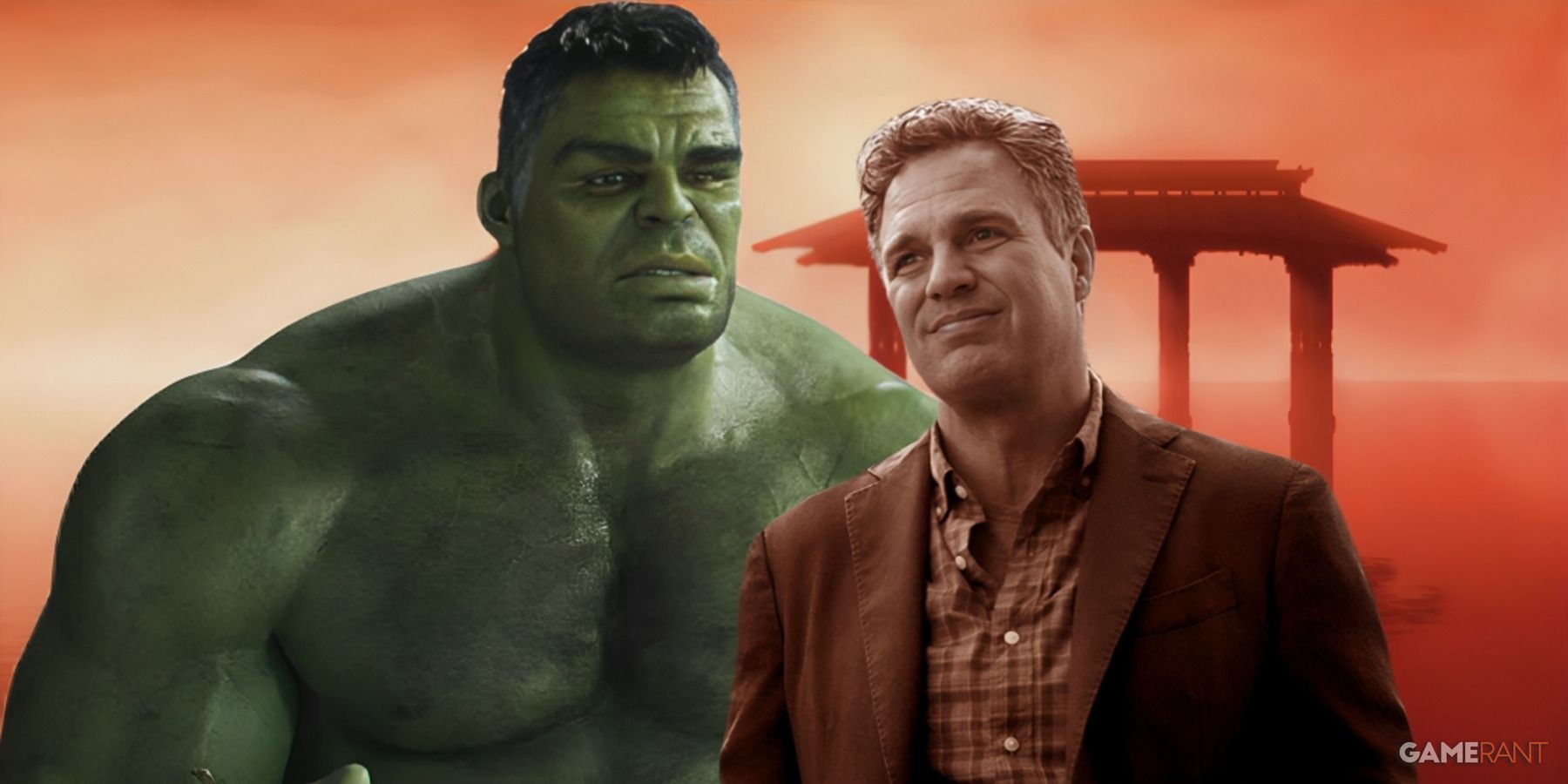 mark ruffalo as bruce banner with the hulk in avengers endgame