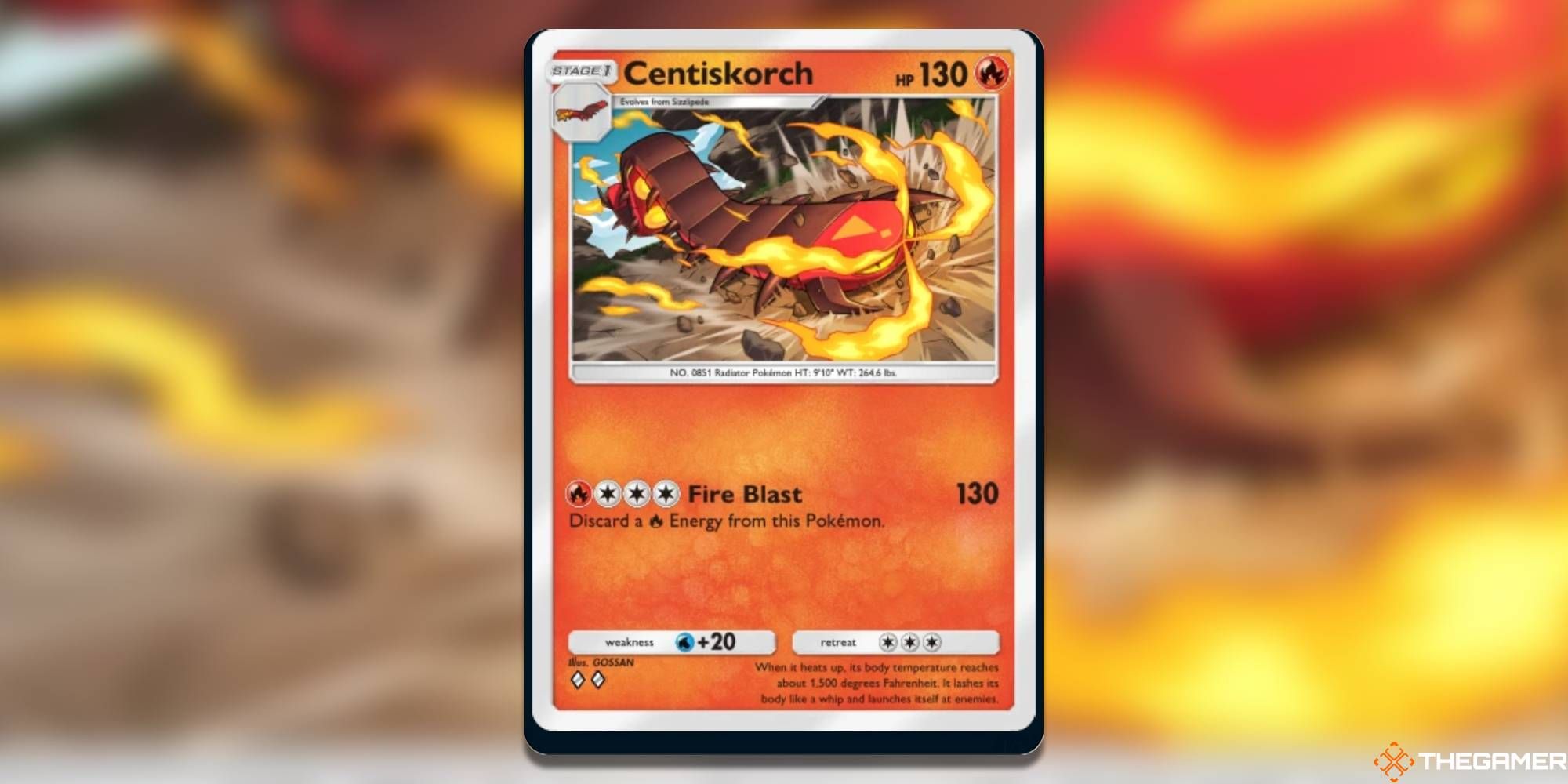 Centiskorch from Pokemon Pocket.