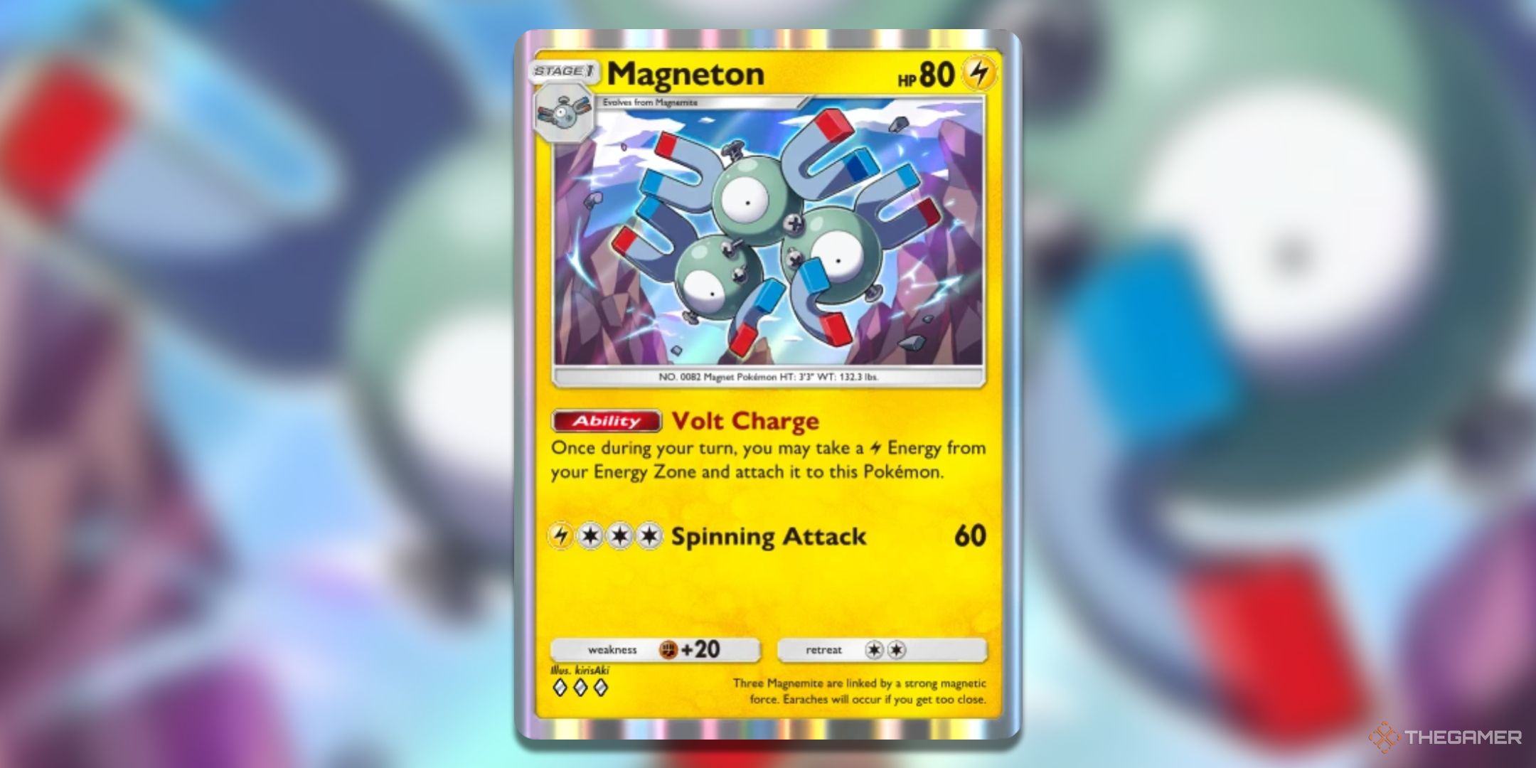 Magneton Pokemon TCG Pocket Card Art.