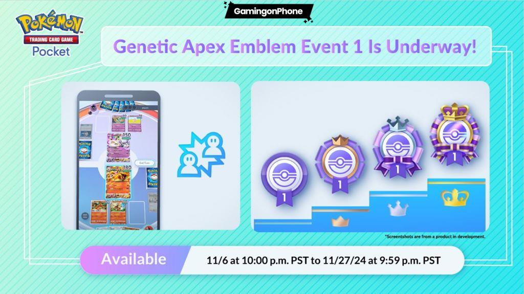 Pokémon TCG Pocket Genetic Apex Emblem Event 1 Cover