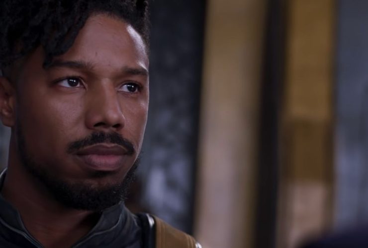 Michael B. Jordan as Erik Killmonger in Marvel's Black Panther