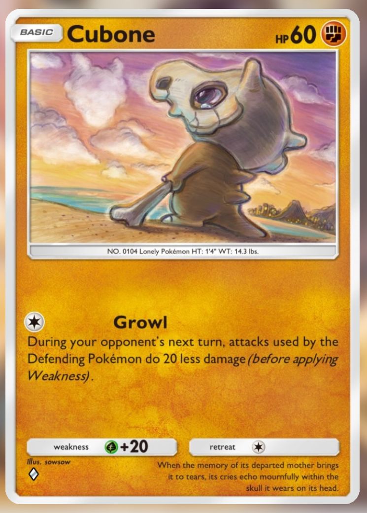 The Cubone from Pokemon Trading Card Game Pocket.