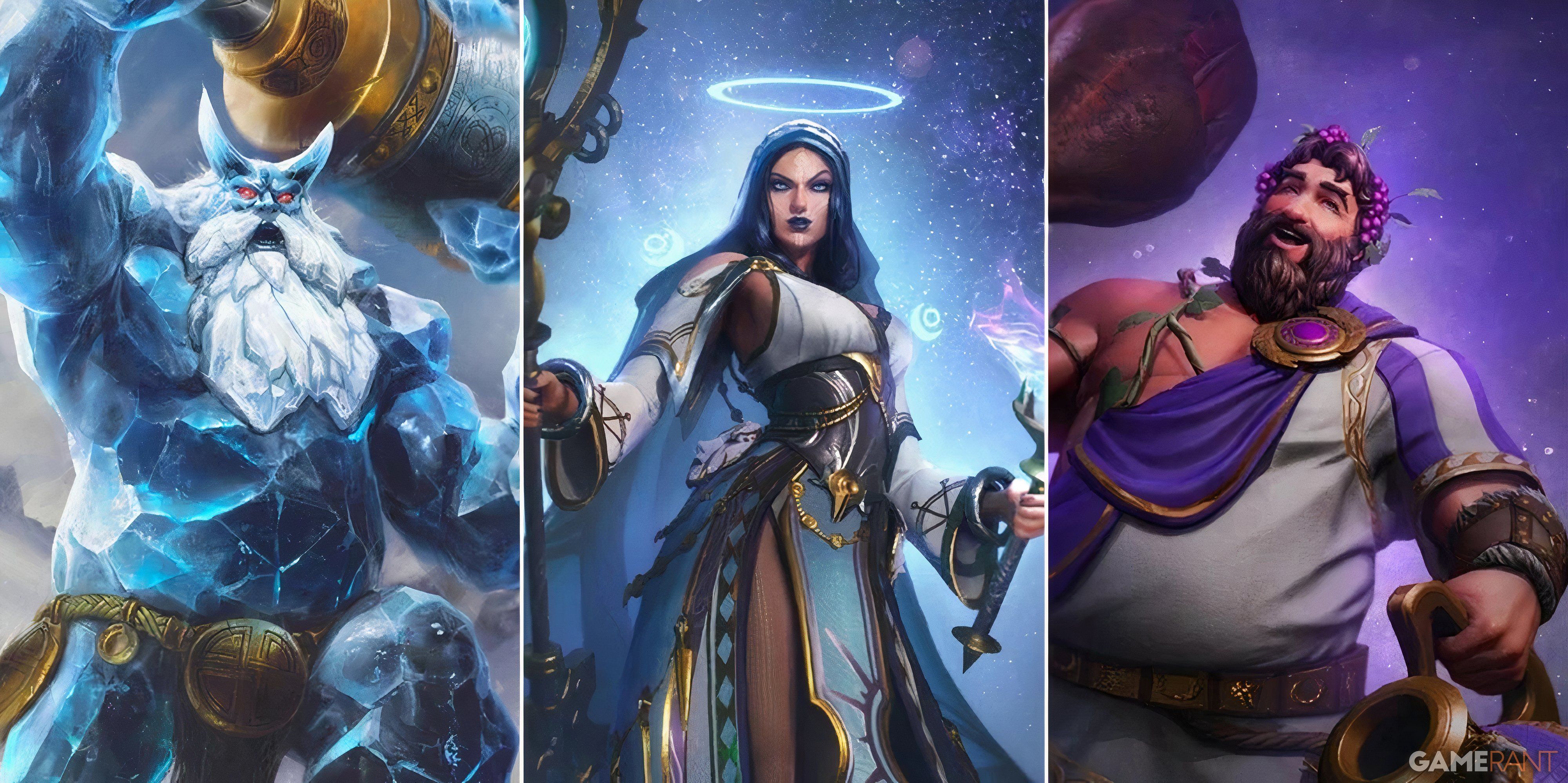 Ymir, Hecate, and Bacchus from Smite