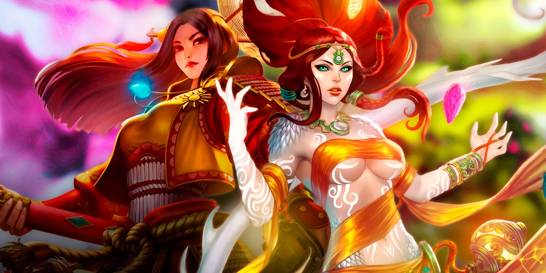 Nu Wa and Amaterasu from Smite