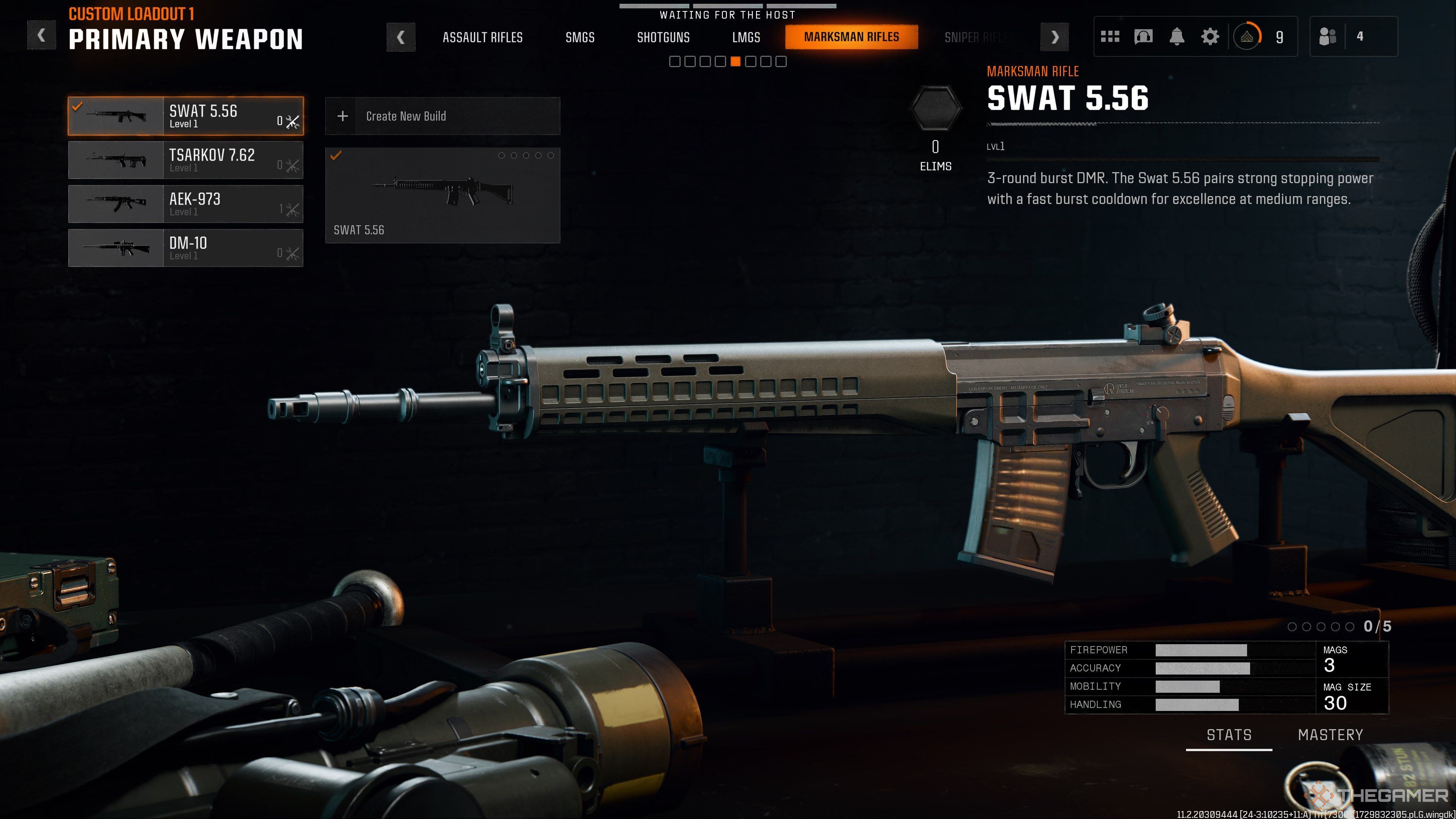 Black Ops 6 Create A Class Menu Preview Of Marksman Rifle