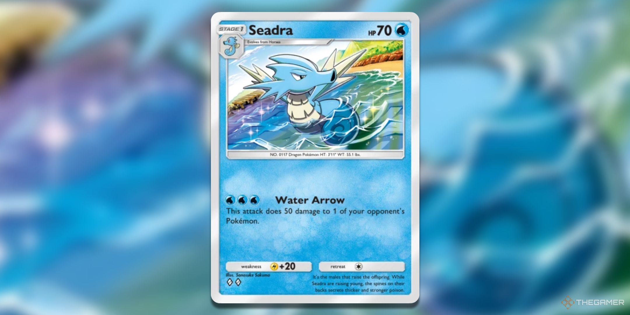 Seadra Pokemon TCG Pocket Card Art.