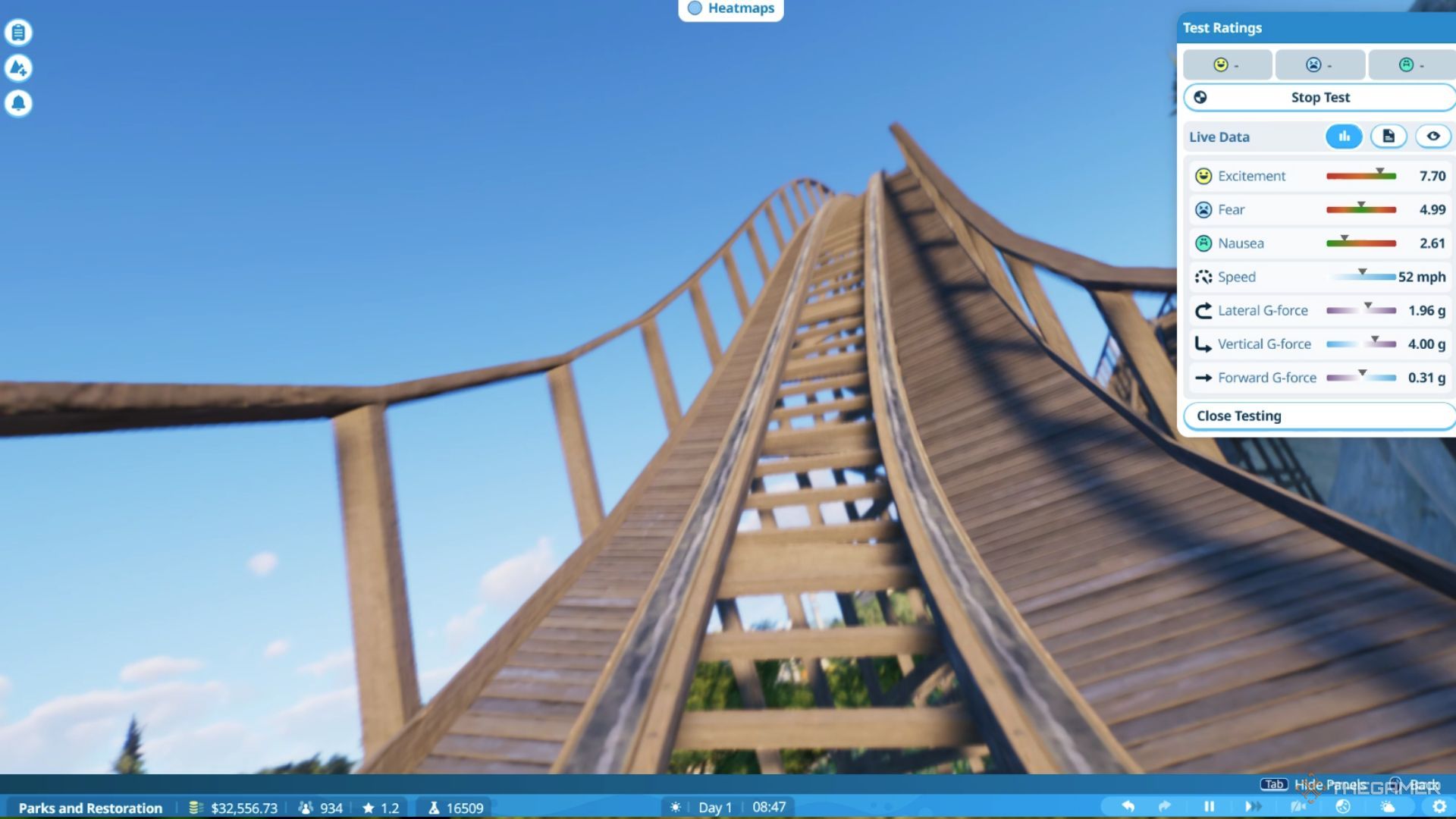 The Nausea rating is rising in planet coaster 2.