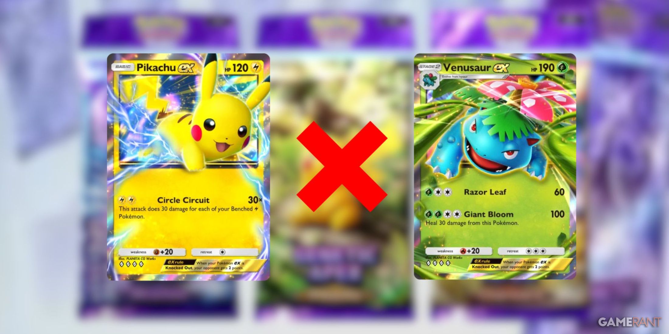 Pikachu ex Vs Venusaur ex in Pokémon TCG Pocket