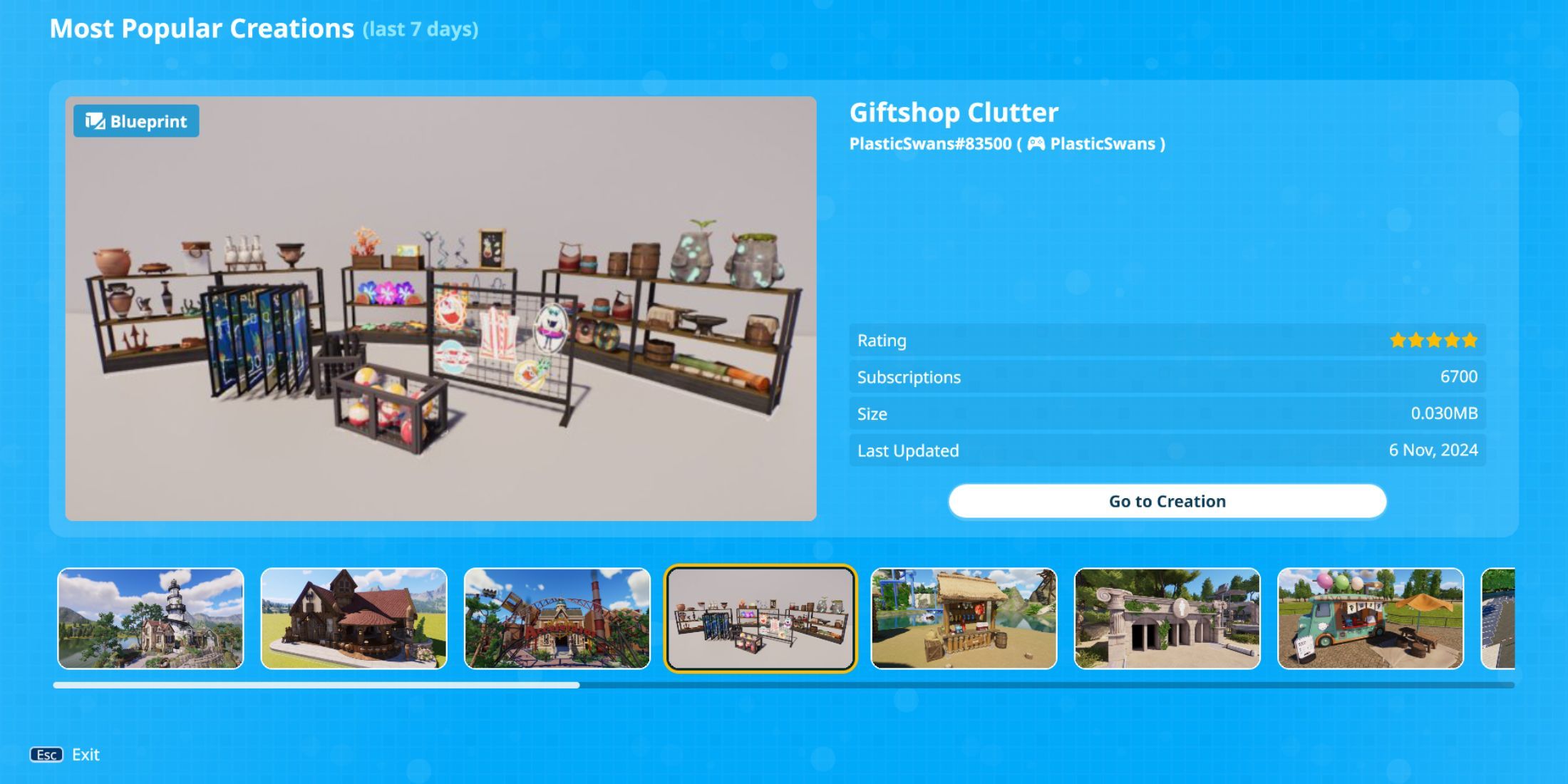 Planet Coaster 2 Giftshop Clutter Workshop Blueprint