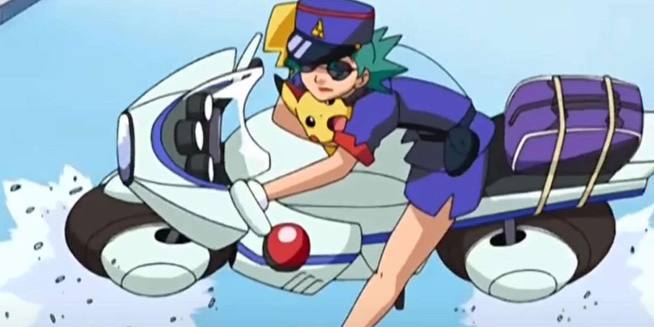 Officer Jenny does an Akira Slide to save Pikachu.