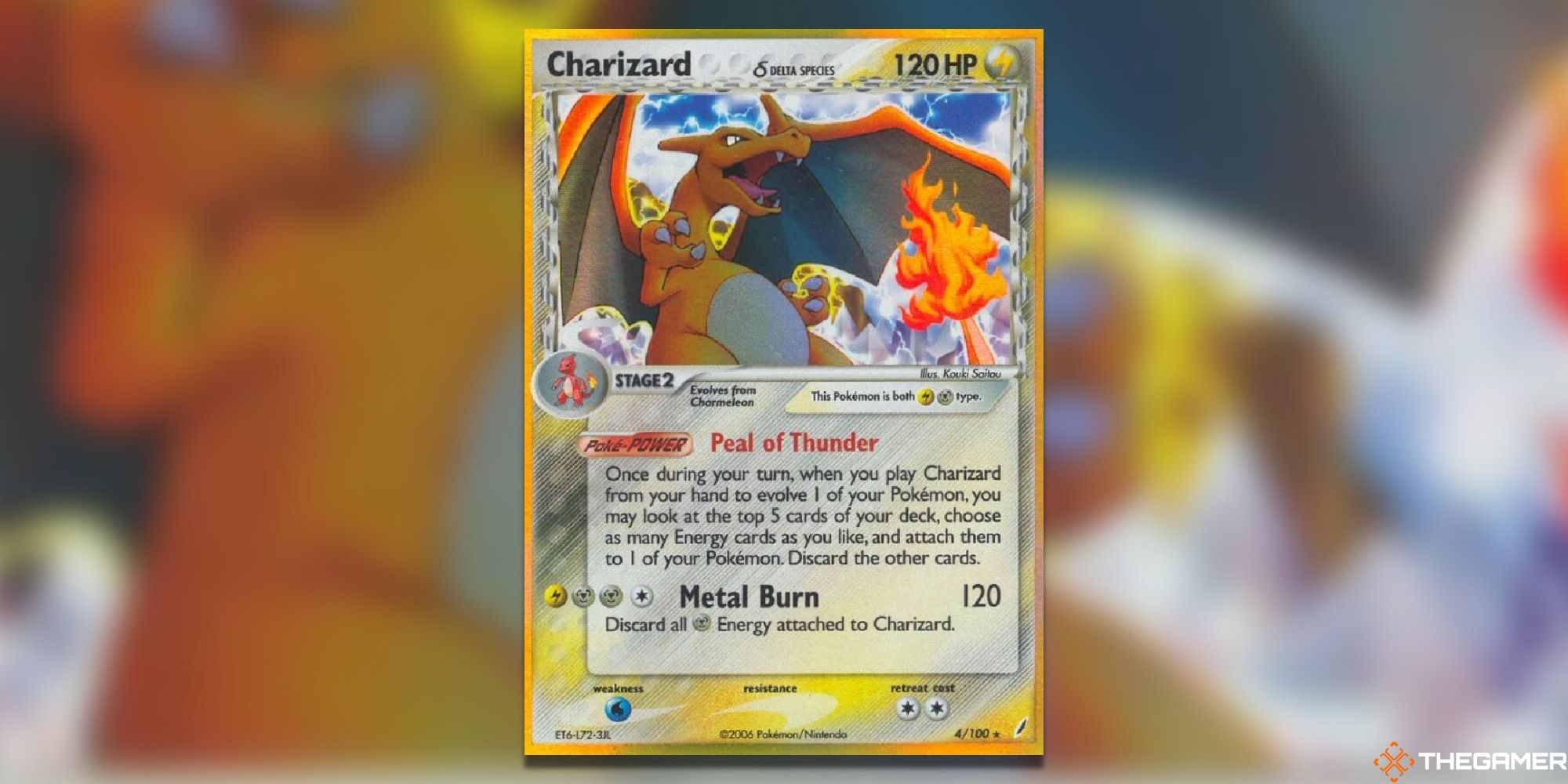 Charizard's card art from Crystal Guardians in the Pokemon TCG.