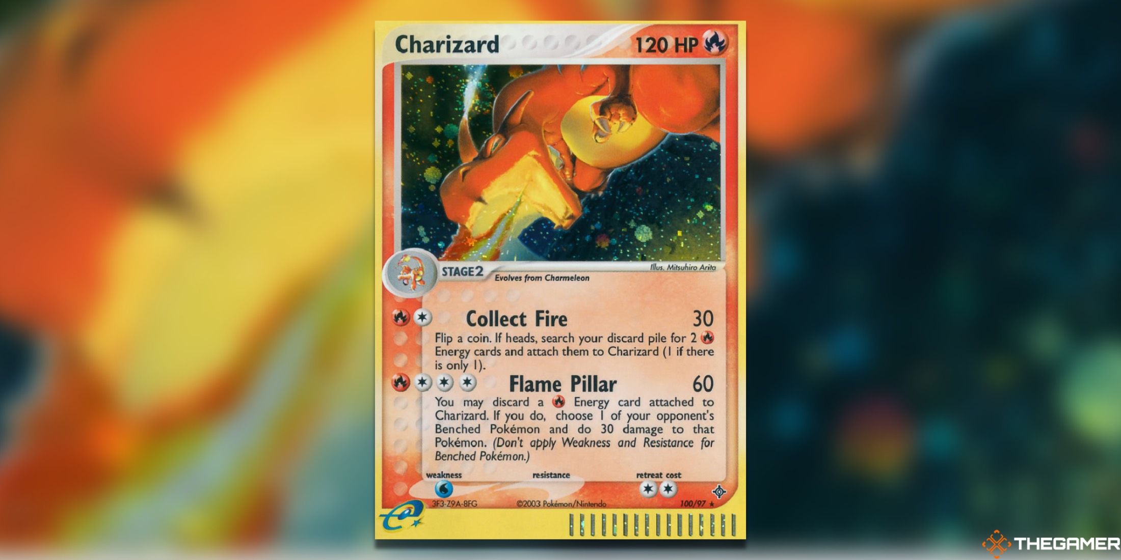 The Charizard from EX Dragon in the Pokemon TCG.