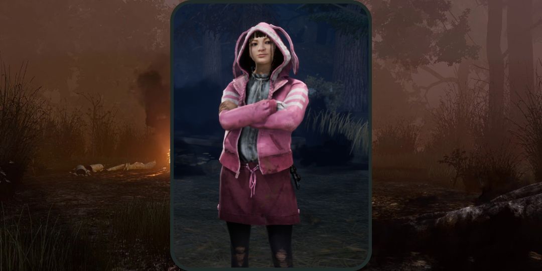 Feng Min wears a pink bunny outfit in Dead by Daylight.