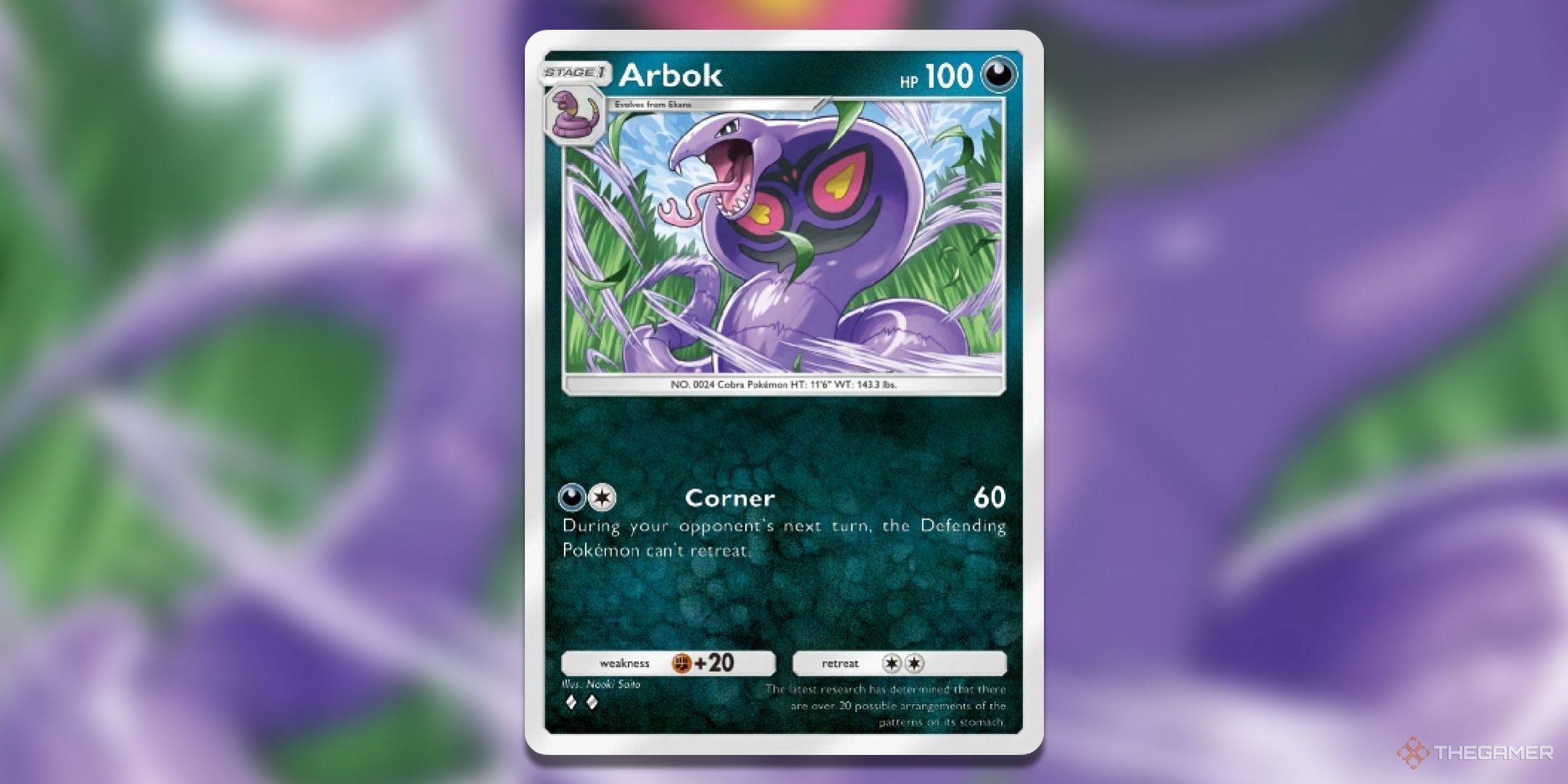 Arbok card art in Pokemon TCG Pocket.