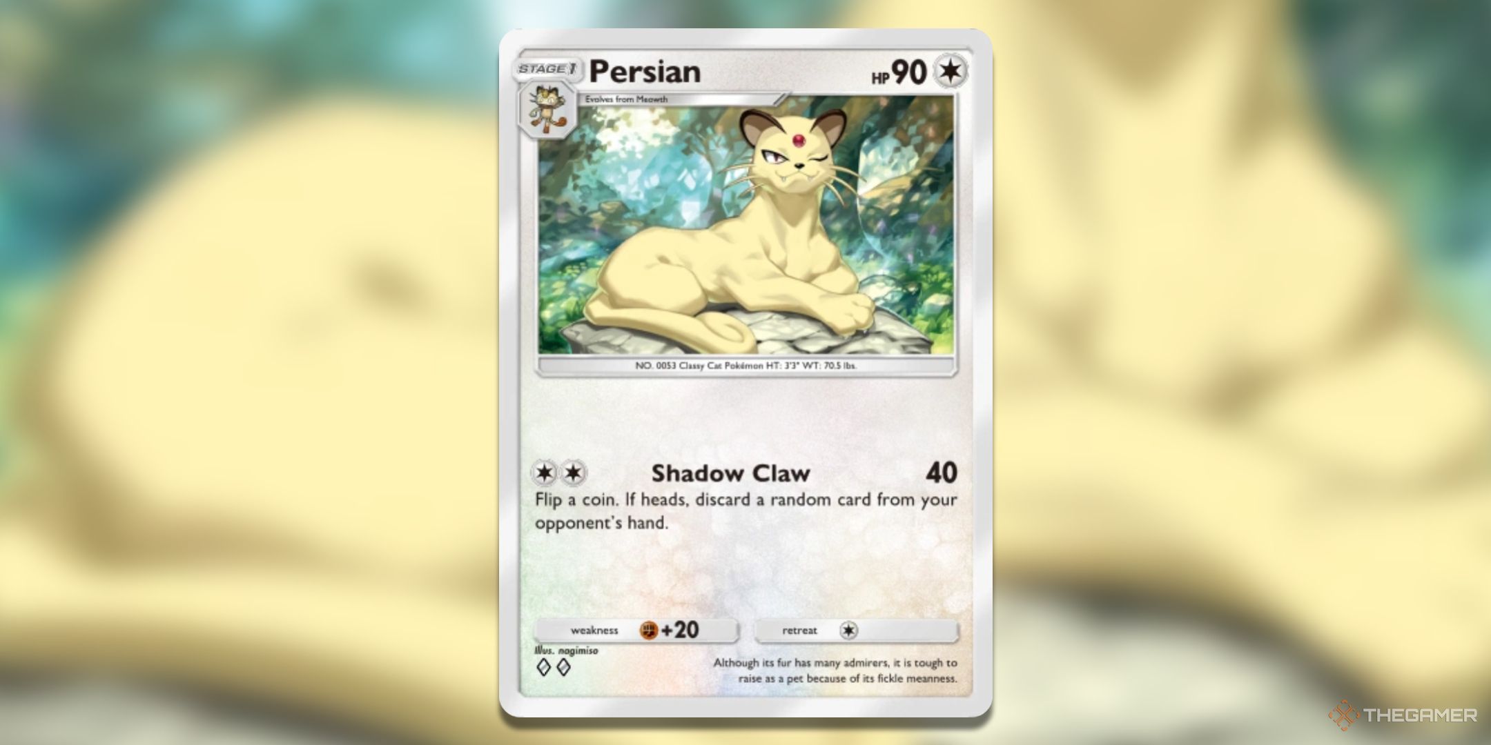 Persian Pokemon TCG Pocket Card Art.