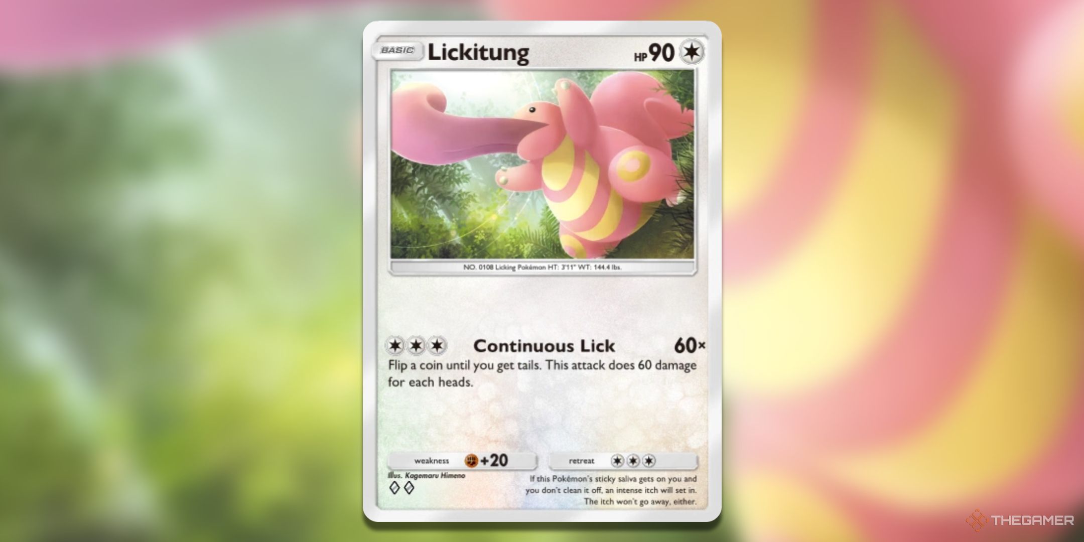 Lickitung Pokemon TCG Pocket Card Art.