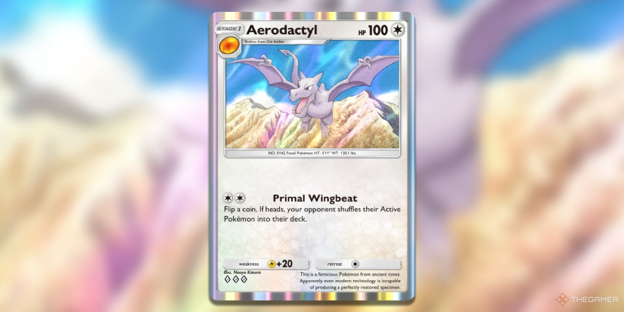 Aerodactyl Pokemon TCG Pocket Card Art.