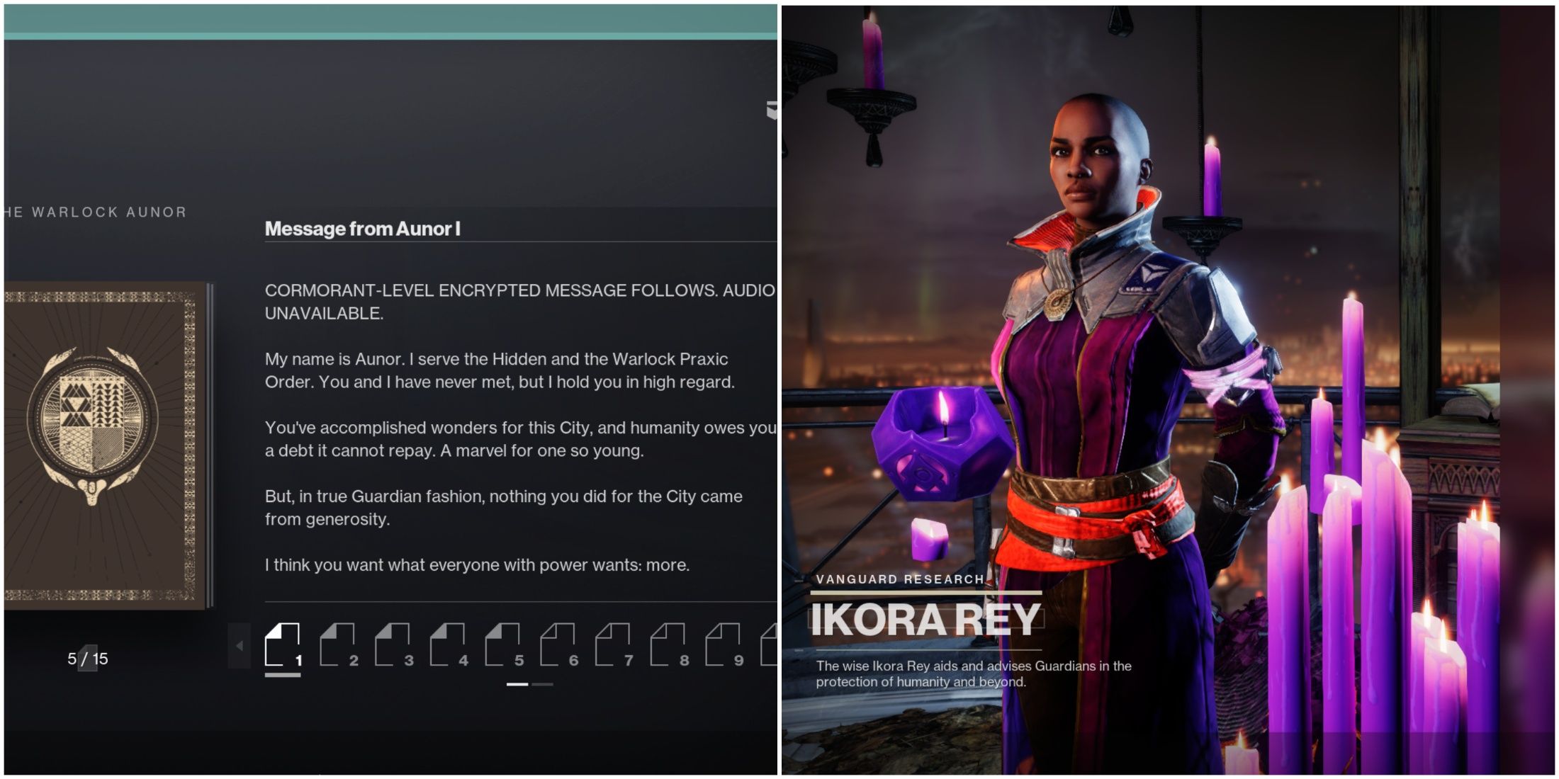 Destiny 2 Letter From Aunor and Ikora Rey