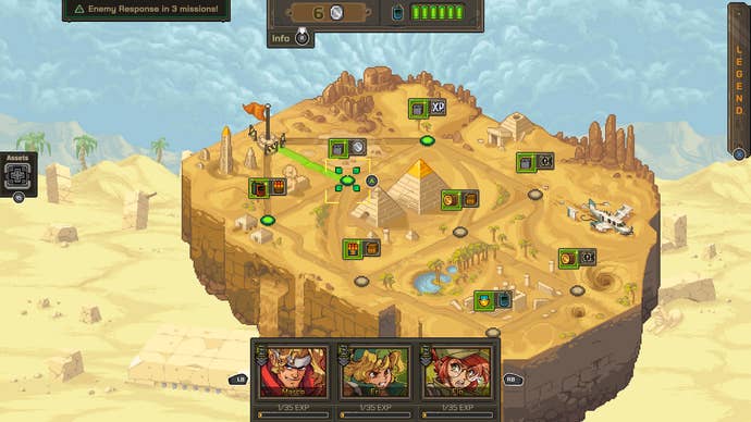 Metal Slug Tactics screenshot - desert map