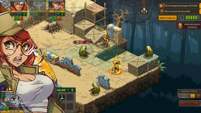 Metal Slug Tactics screenshot - jungle battle