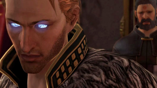 Anders from Dragon Age 2 has a problem with glowing eyes.