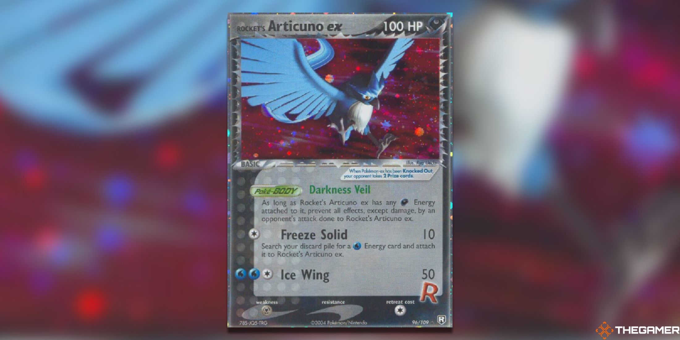 The Rocket's Articuno from Team Rocket Returns in the Pokemon TCG.