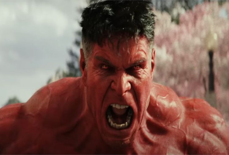 harrison ford as red hulk, screaming