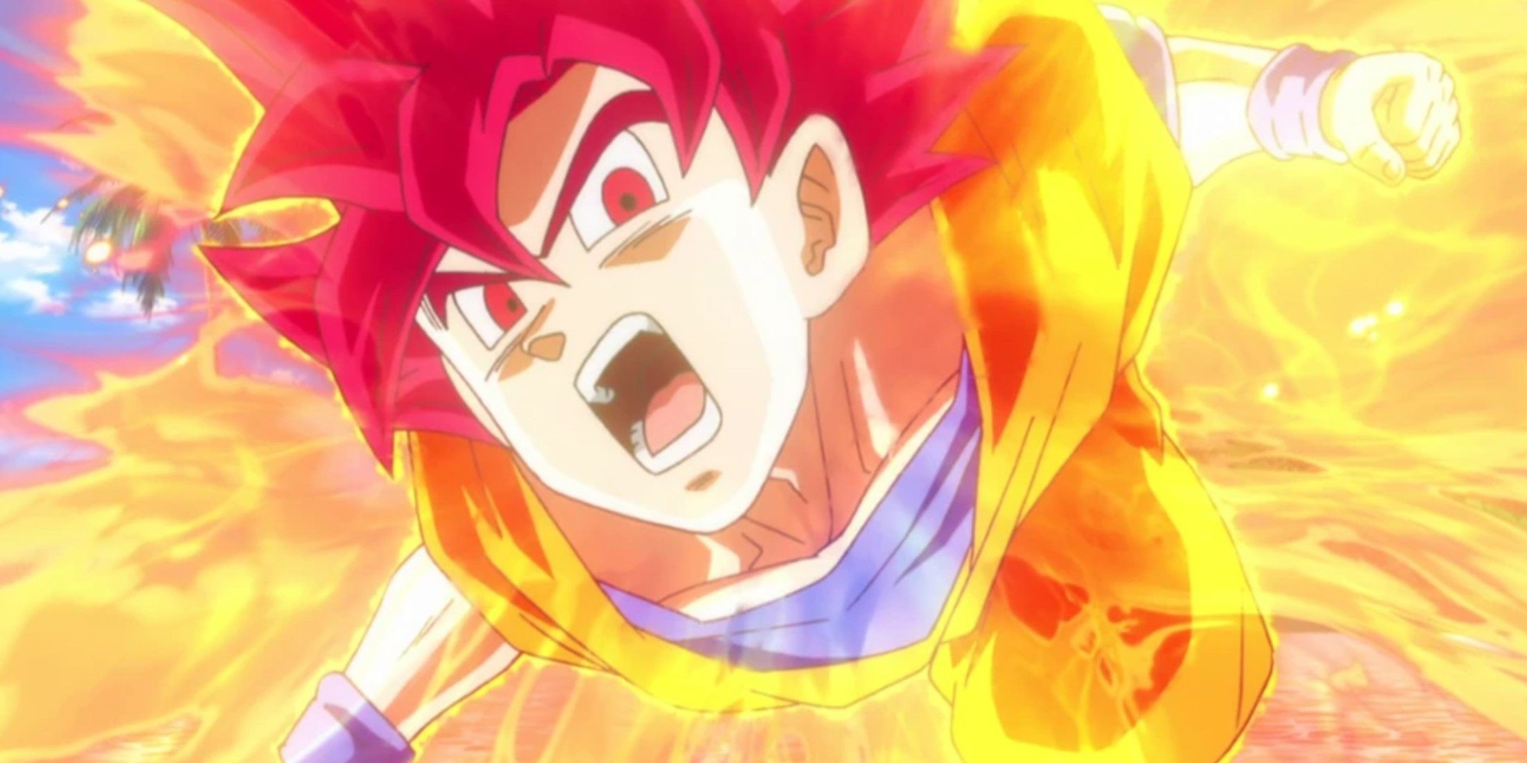 Dragon Ball Z Battle Of Gods Super Saiyan God Goku Attack