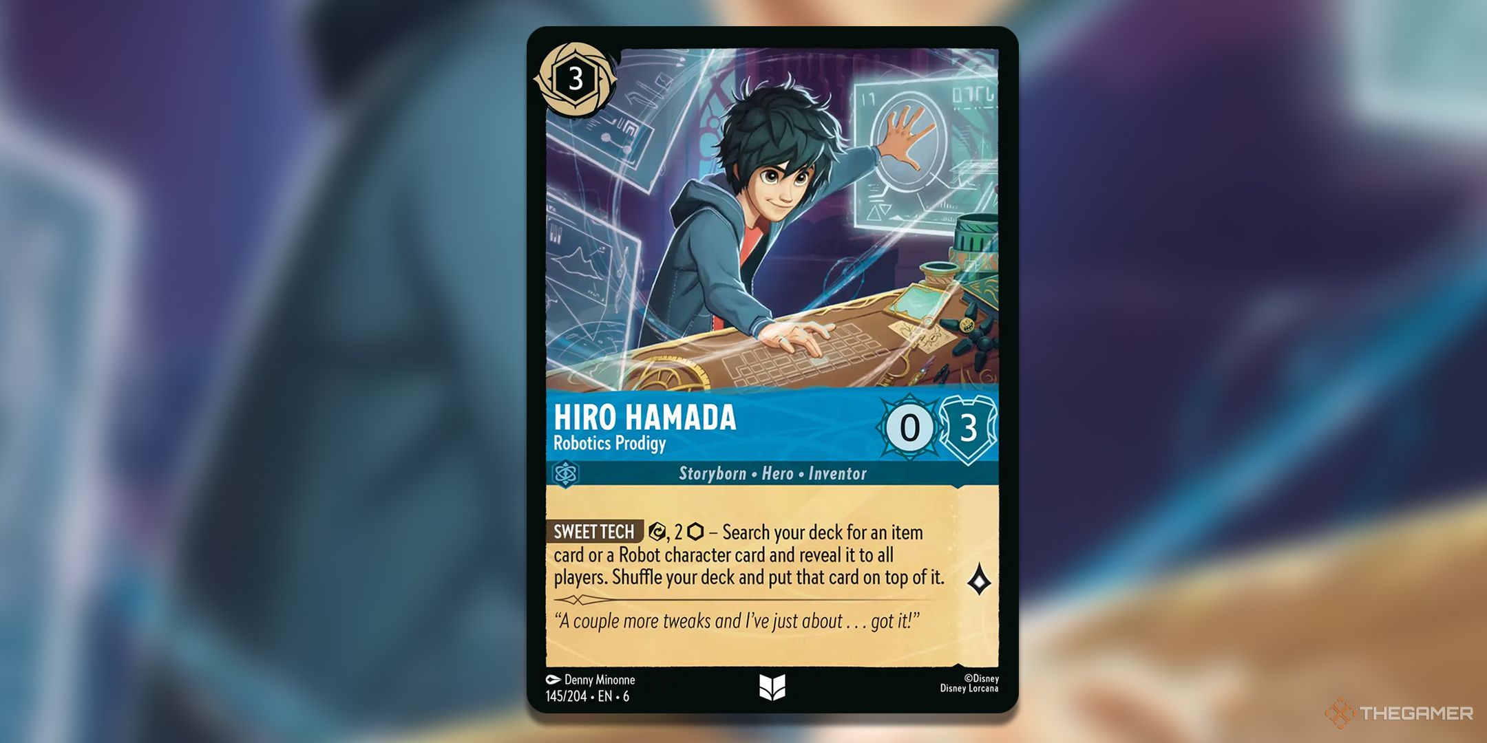 Hiro Hamada, Robotics Prodigy Lorcana Card.