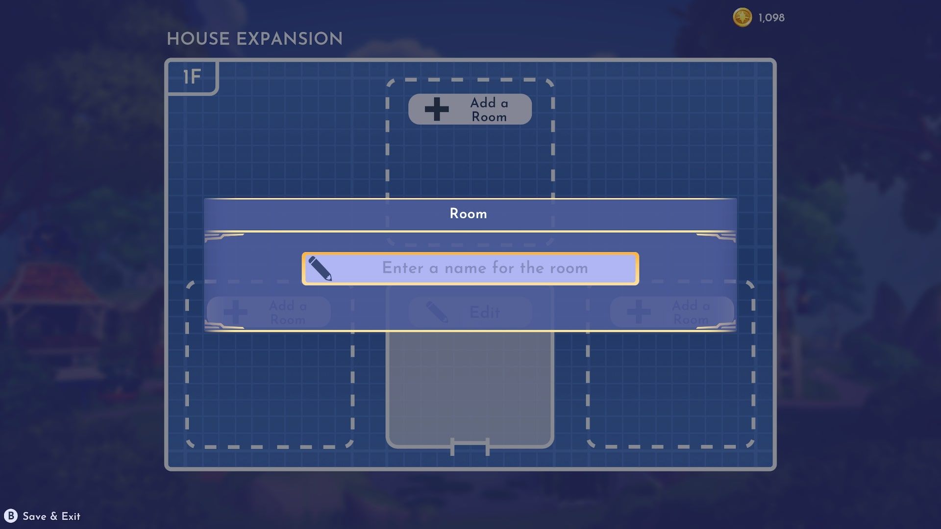 Disney Dreamlight Valley Room Layout Rename Screen