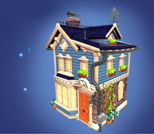 Disney Dreamlight Valley Blue Gablefront House