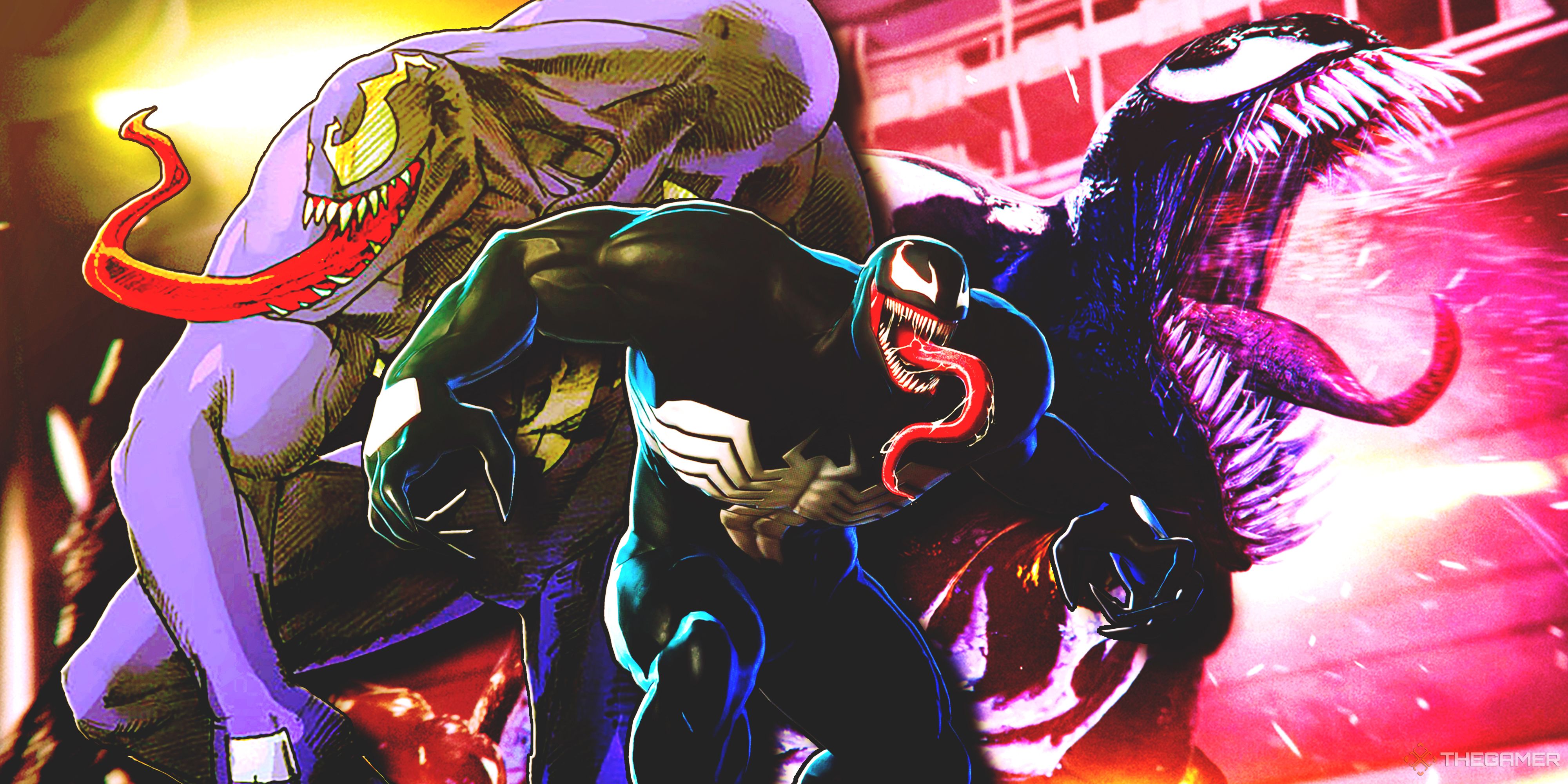 Marvel Vs Capcom 2 Venom, Marvel's Spider-Man 2 Venom and  Ultimate Alliance 3: The Black Order Venom.