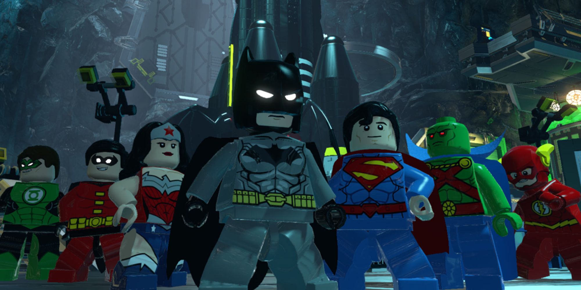 Lego Batman 3 Beyond Gotham Screenshot Of Justice League In Lego Form.