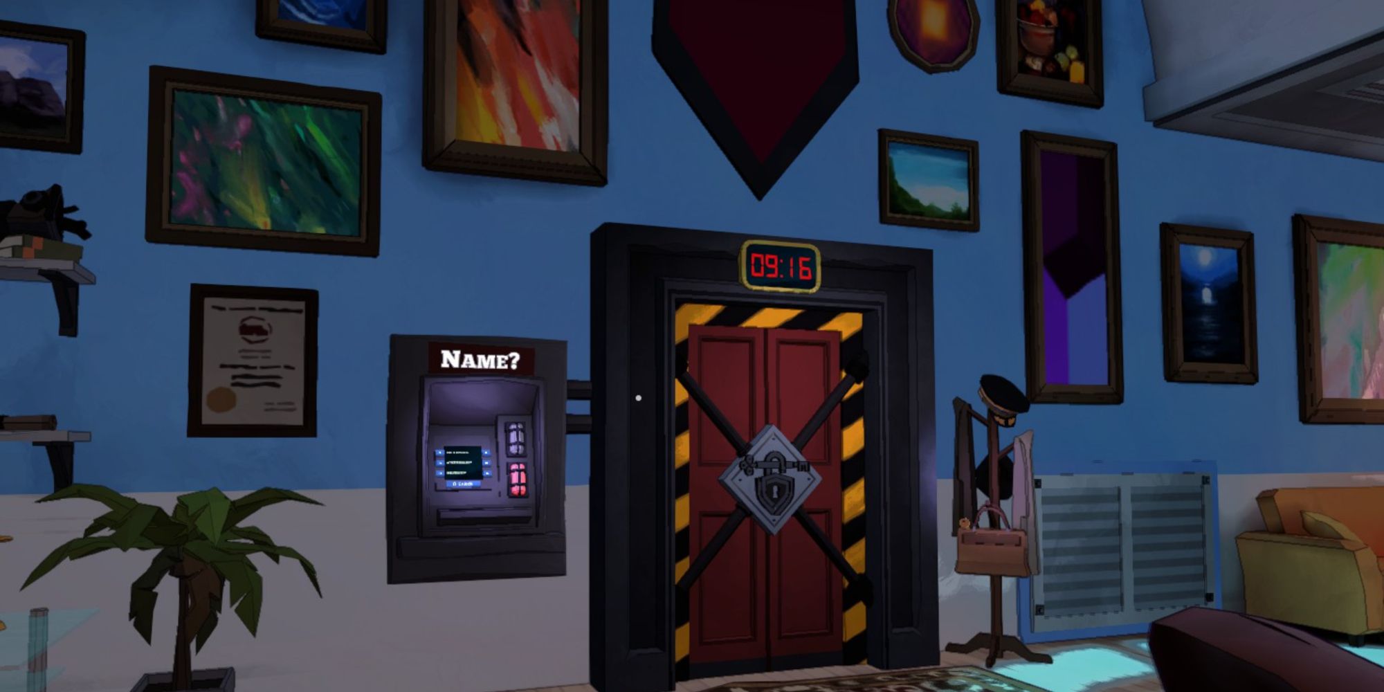 Escape Academy screenshot of exam office entrance.